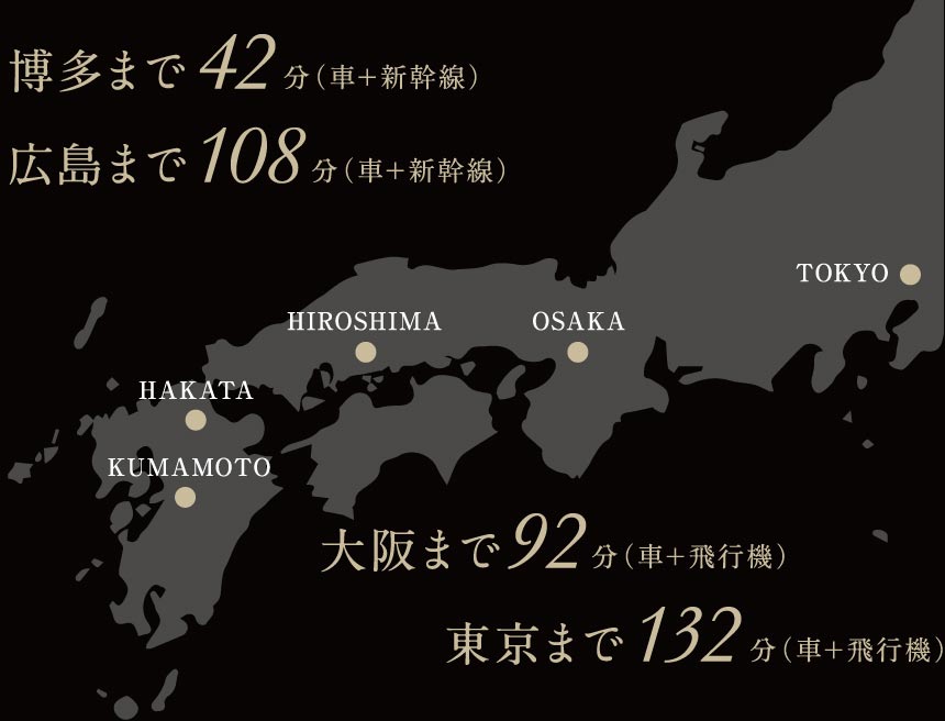 主要都市へのアクセス